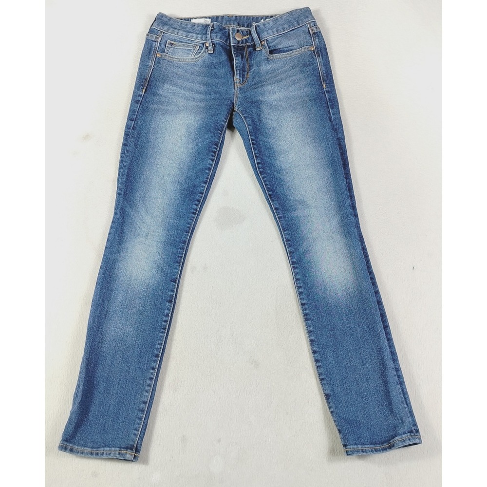 Gap 1969 Always Skinny Jeans Womens 26S Blue Medium Wash Mid Rise Stretch